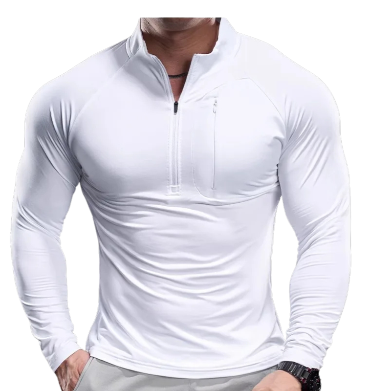 2024 New Men's Sports Gym Fitness Tops Running Training Clothes Round Neck Quick-drying Breathable Long-sleeved T-shirt Autumn