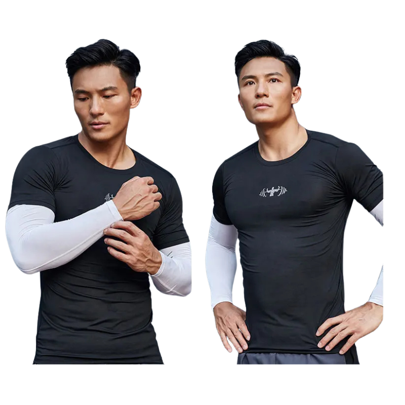 Quick Dry Men's Running Jacket Training Sportswear Set Gym Fitness Compression Sport Suit Jogging Tight Sportswear Clothes Male