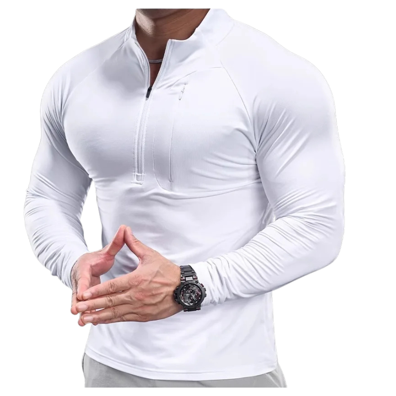 2024 New Men's Sports Gym Fitness Tops Running Training Clothes Round Neck Quick-drying Breathable Long-sleeved T-shirt Autumn