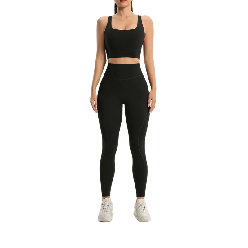 Women's Gym Two Piece Set Yoga Bra Underwear Tight Training Pants Bottom Pants Fitness Clothing Fitness Pants Set Exercise Set