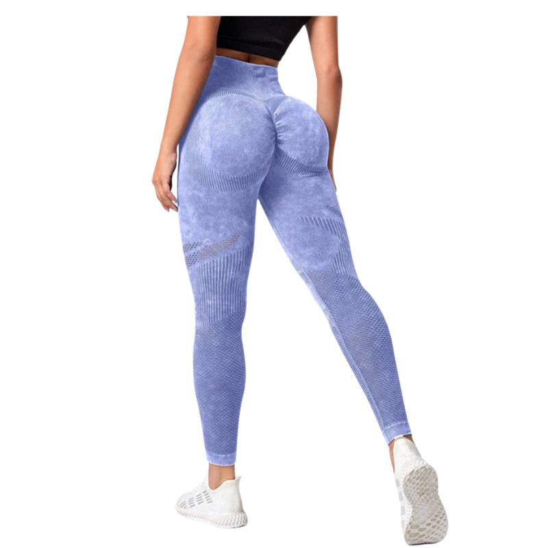 QK Women Leggings Washing Yoga pants Bubble Butt Push Up Fitness Legging High Waist Scrunch Tight Mujer Gym Seamless Legging