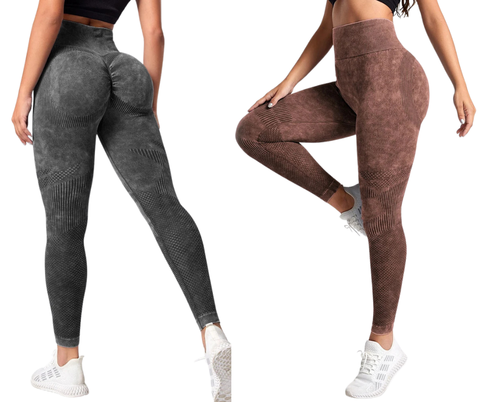 QK Women Leggings Washing Yoga pants Bubble Butt Push Up Fitness Legging High Waist Scrunch Tight Mujer Gym Seamless Legging