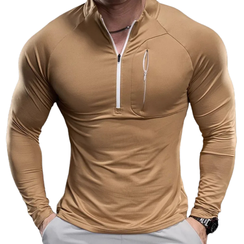 2024 New Men's Sports Gym Fitness Tops Running Training Clothes Round Neck Quick-drying Breathable Long-sleeved T-shirt Autumn
