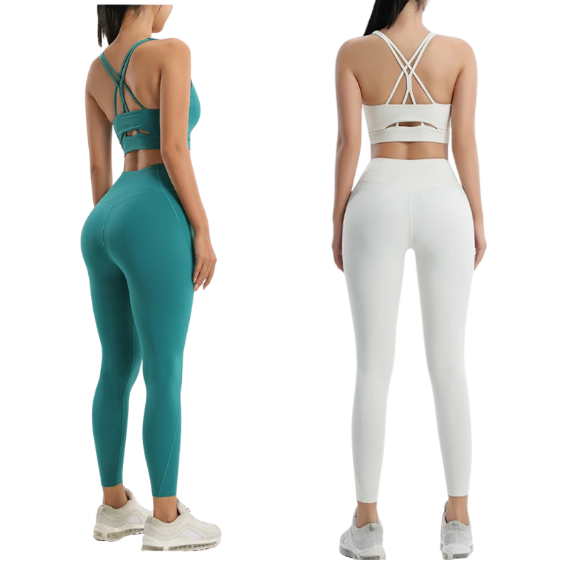 Women's Gym Two Piece Set Yoga Bra Underwear Tight Training Pants Bottom Pants Fitness Clothing Fitness Pants Set Exercise Set