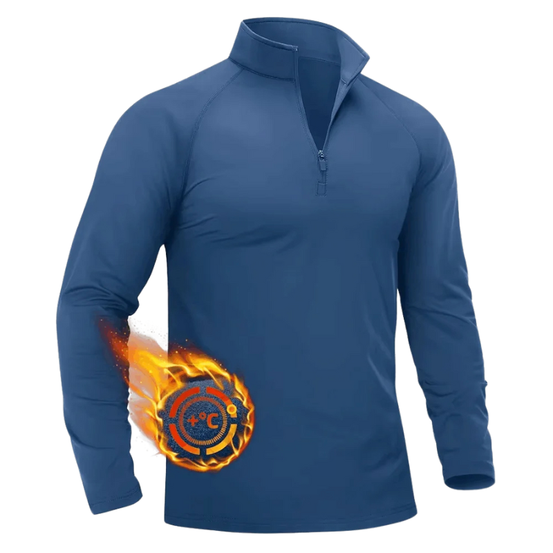 TACVASEN Thermal Fleece Lined T-shirts Men's 1/4 Zip Long Sleeve Shirts Outdoor Hiking Running Athletic Shirt Pullover Top