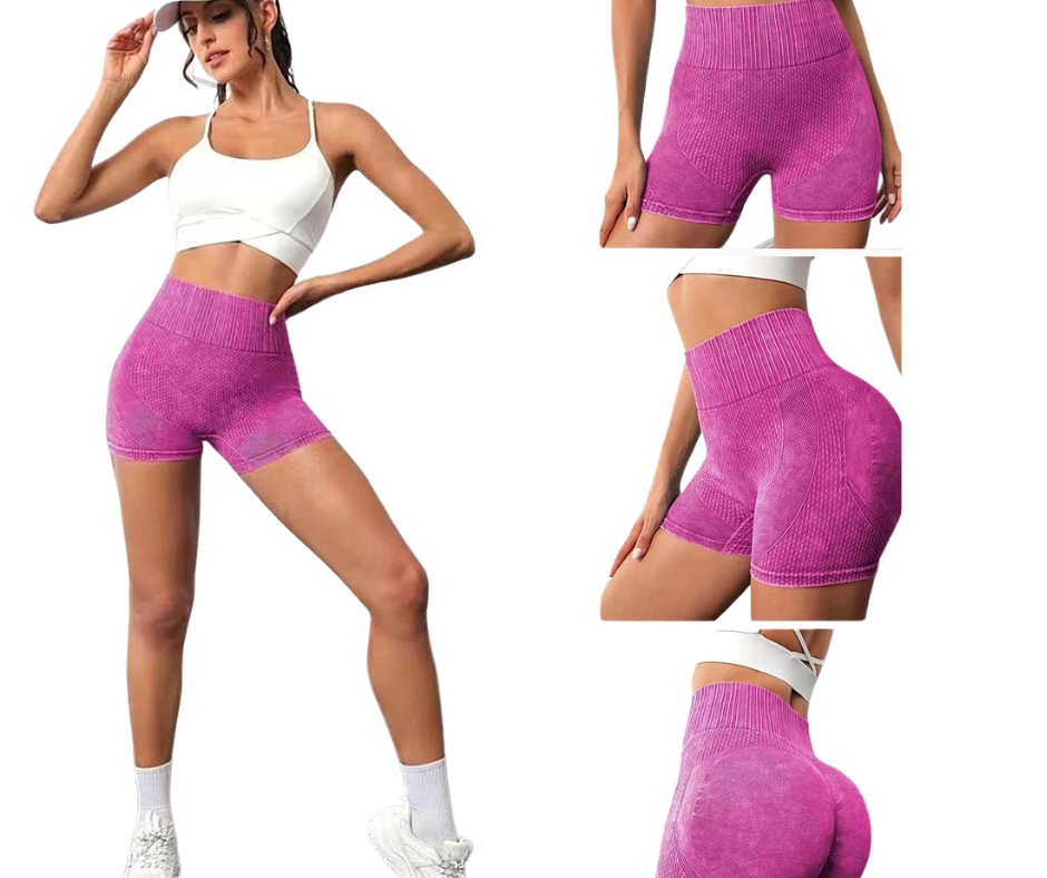 QK Women Leggings Washing Yoga pants Bubble Butt Push Up Fitness Legging High Waist Scrunch Tight Mujer Gym Seamless Legging