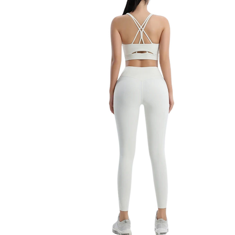 Women's Gym Two Piece Set Yoga Bra Underwear Tight Training Pants Bottom Pants Fitness Clothing Fitness Pants Set Exercise Set