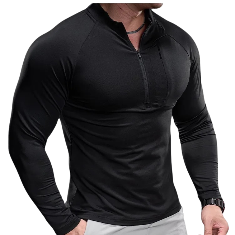 2024 New Men's Sports Gym Fitness Tops Running Training Clothes Round Neck Quick-drying Breathable Long-sleeved T-shirt Autumn