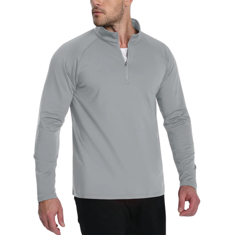 TACVASEN Thermal Fleece Lined T-shirts Men's 1/4 Zip Long Sleeve Shirts Outdoor Hiking Running Athletic Shirt Pullover Top