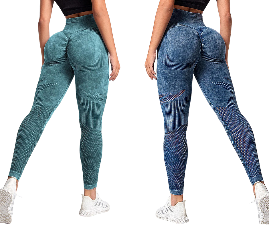 QK Women Leggings Washing Yoga pants Bubble Butt Push Up Fitness Legging High Waist Scrunch Tight Mujer Gym Seamless Legging