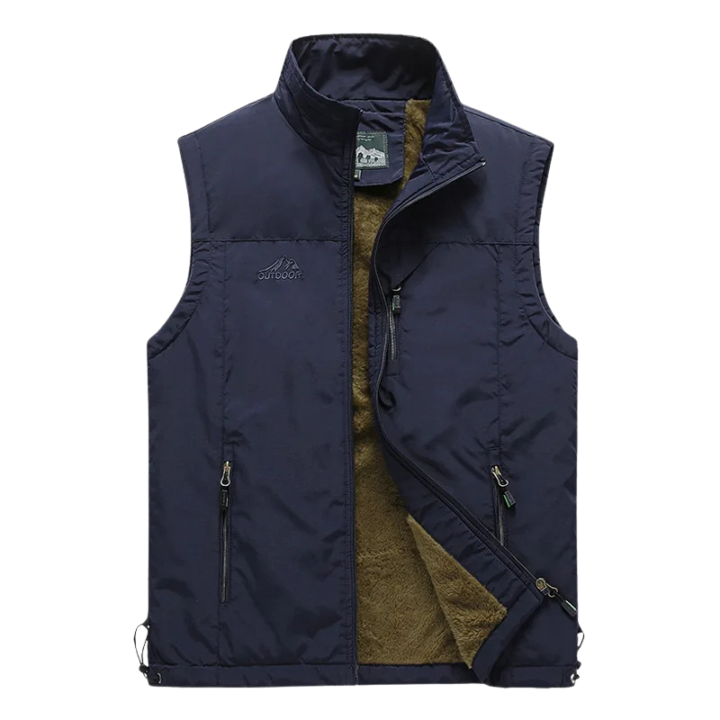 Warm Camping Fishing Vest Male Military Tactical Jacket Winter Fleece Hiking Coat Hunting Vest Waistcoat Man Thermal Clothes 5XL