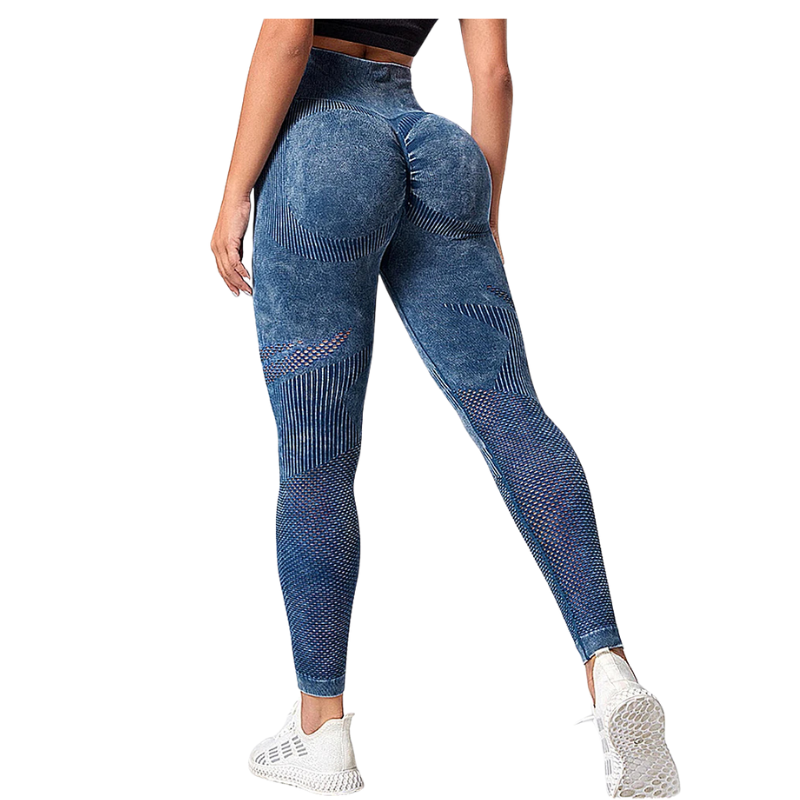 QK Women Leggings Washing Yoga pants Bubble Butt Push Up Fitness Legging High Waist Scrunch Tight Mujer Gym Seamless Legging