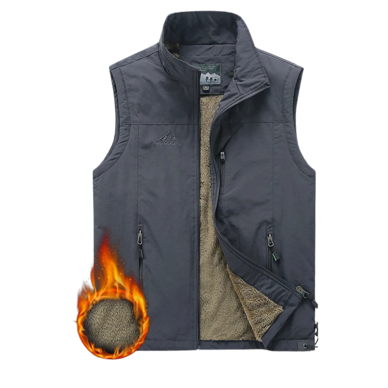 Warm Camping Fishing Vest Male Military Tactical Jacket Winter Fleece Hiking Coat Hunting Vest Waistcoat Man Thermal Clothes 5XL
