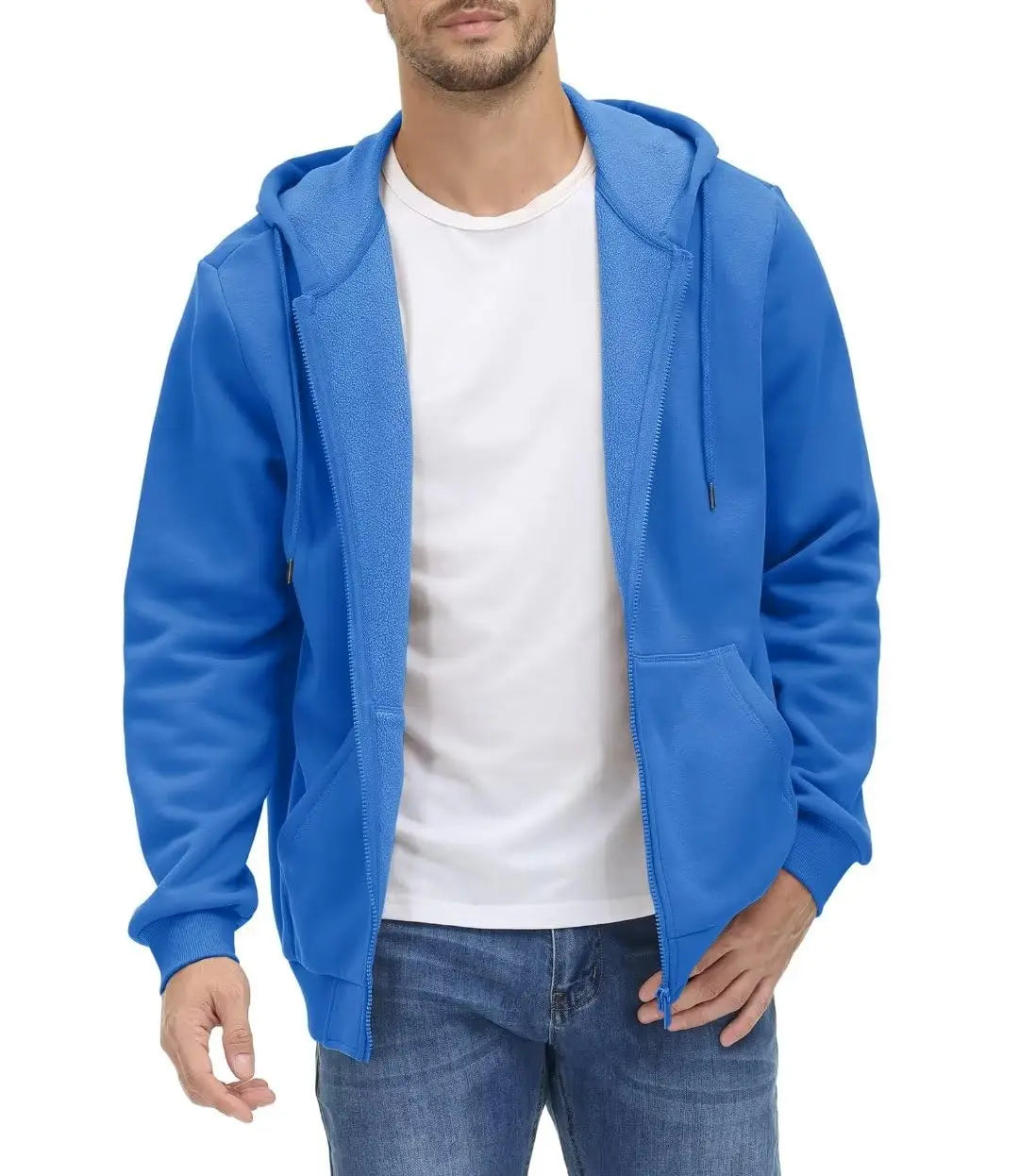 TACVASEN Big Pockets Fleece Lining Hoodies Mens Hooded Coats Full Zip Up Casual Hoodie Jackets Athlete Running Hiking Sportswear