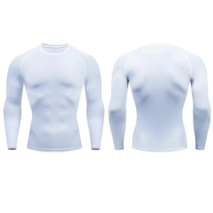 Tight long sleeve compression shirts for gym training and running, Dri-Fit Rash Guard