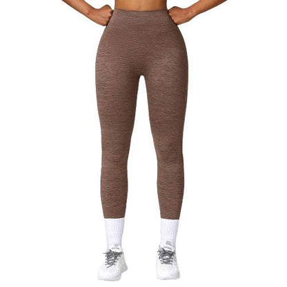 High-waisted yoga and fitness leggings with tight sanding, cationic cargo pockets for butt lifting