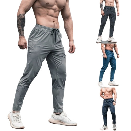 Men's Thin Stretch Quick-Drying Slim Fit Muscle Sports Pants