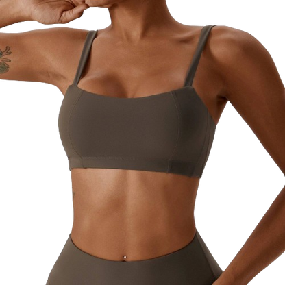 Yoga vest, fitted sports bra for back training clothing with chest pad