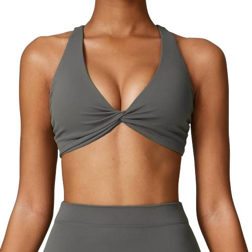 Tight yoga bra, quick-drying sports underwear for outdoor running, includes chest pad