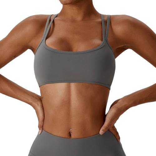 Yoga, Fitness, and Running bra, tight and quick-drying, with chest pad and nude feel