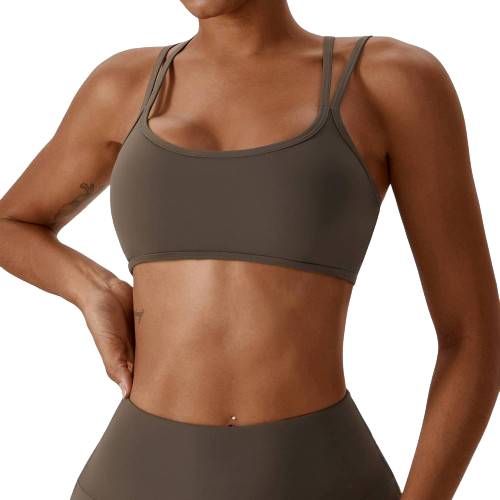 Yoga, Fitness, and Running bra, tight and quick-drying, with chest pad and nude feel