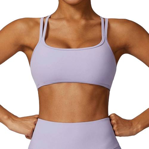 Yoga, Fitness, and Running bra, tight and quick-drying, with chest pad and nude feel