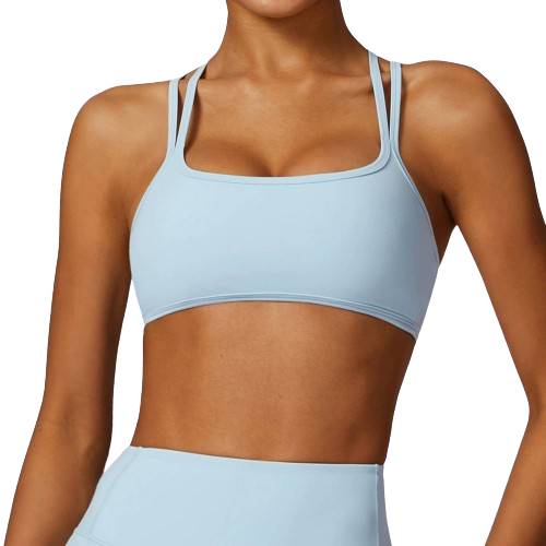 Yoga, Fitness, and Running bra, tight and quick-drying, with chest pad and nude feel