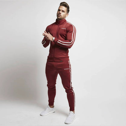 Muscular Men's European and American Fashionable Two-Piece Sports Sweater