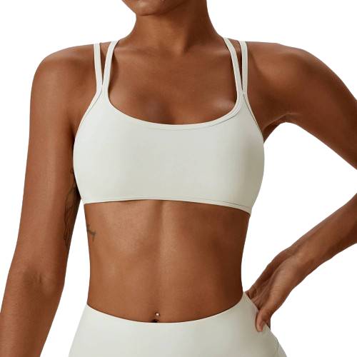 Yoga, Fitness, and Running bra, tight and quick-drying, with chest pad and nude feel