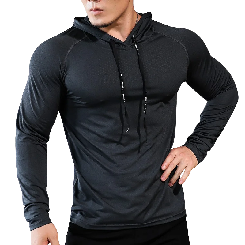 Chándal deportivo para hombre, Sudadera con capucha deportiva para correr, joggers de gimnasio con capucha, ropa atlética para entrenamiento al aire libre, sudadera de entrenamiento muscular, Tops