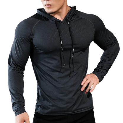 Chándal deportivo para hombre, Sudadera con capucha deportiva para correr, joggers de gimnasio con capucha, ropa atlética para entrenamiento al aire libre, sudadera de entrenamiento muscular, Tops