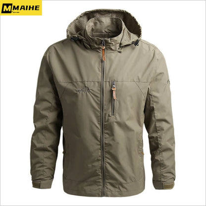 Gorpcore Jacket Men's Military Tactical Hunting Jacket Men's Autumn Casual Waterproof Windbreaker Men's Coat Pocket Work Clothes