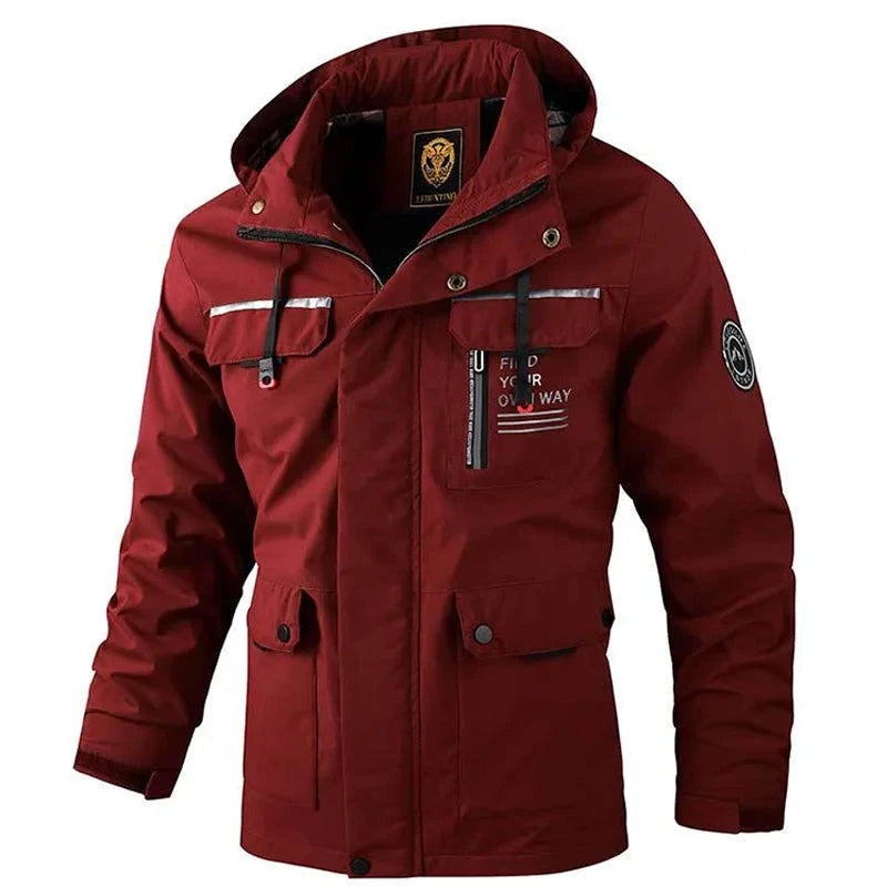 Outdoor Assault Suit Spring Autumn Men's Coat Windproof Waterproof Mountaineering Suit Men's Large Multi Pocket Work Jacket