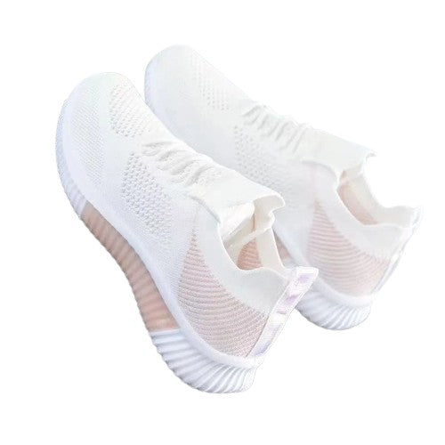 New Spring and Summer Women's Fly-Knit Sneakers Fashionable All-Match Running Shoes Mesh Breathable Casual Female Students