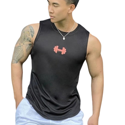 Casual sleeveless athletic shirt for fitness training, basketball, and gym sports