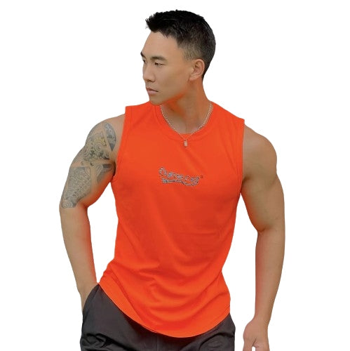 Casual sleeveless athletic shirt for fitness training, basketball, and gym sports