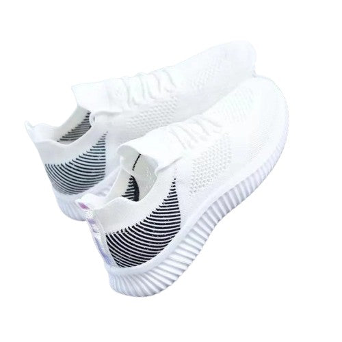 New Spring and Summer Women's Fly-Knit Sneakers Fashionable All-Match Running Shoes Mesh Breathable Casual Female Students