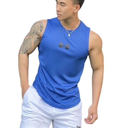 Casual sleeveless athletic shirt for fitness training, basketball, and gym sports