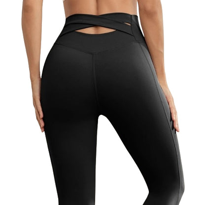 Sexy high-waisted sports leggings for women, 3-piece set, for gym, autumn