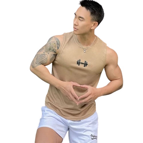 Casual sleeveless athletic shirt for fitness training, basketball, and gym sports