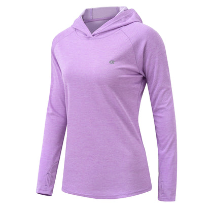 Camisas de Manga Larga para Mujer UPF 50+ Protección Solar SPF Secado Rápido Camiseta Ligera Nadar Senderismo Correr Pesca Tops Cian Xs