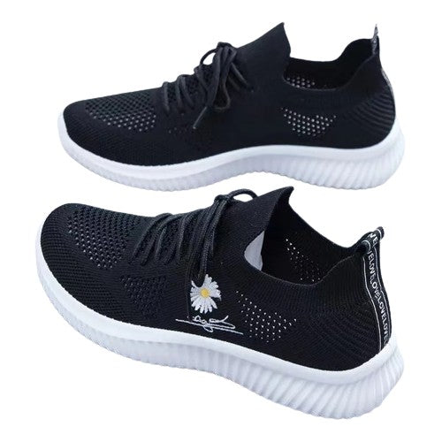 New Spring and Summer Women's Fly-Knit Sneakers Fashionable All-Match Running Shoes Mesh Breathable Casual Female Students