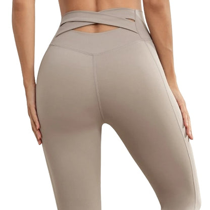 Sexy high-waisted sports leggings for women, 3-piece set, for gym, autumn