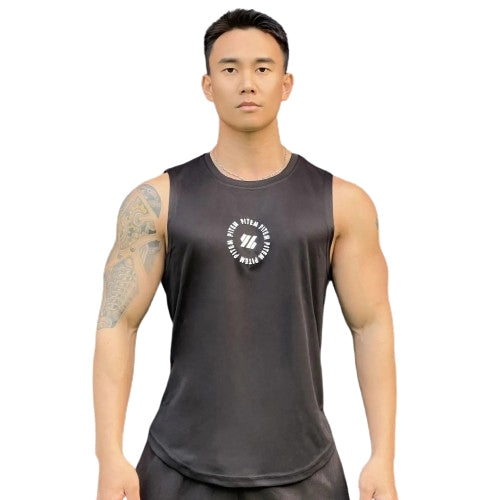 Casual sleeveless athletic shirt for fitness training, basketball, and gym sports