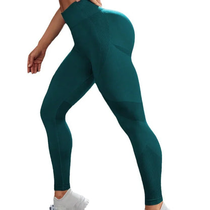 High-waisted stretchy leggings for athletic exercise, sports, fitness, and yoga