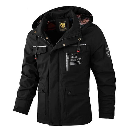 Outdoor Assault Suit Spring Autumn Men's Coat Windproof Waterproof Mountaineering Suit Men's Large Multi Pocket Work Jacket