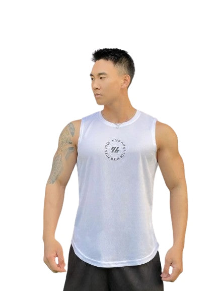 Casual sleeveless athletic shirt for fitness training, basketball, and gym sports