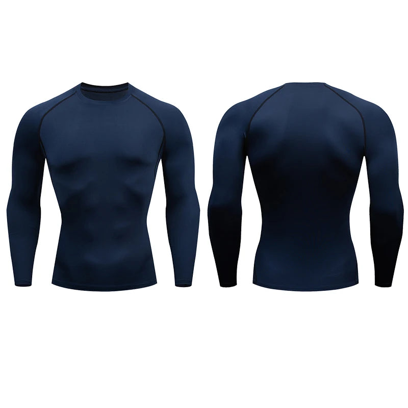 Tight long sleeve compression shirts for gym training and running, Dri-Fit Rash Guard