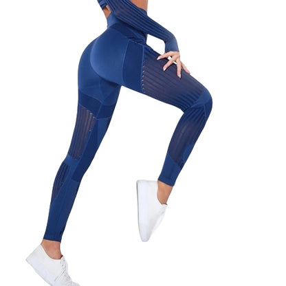 New Women's Long Sleeve Crop Top Skinny Yoga Pant High Waist Legging Sport Clothes Outfits Tracksuit Sportwear Yoga Set Outfits