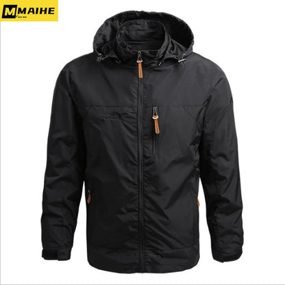 Gorpcore Jacket Men's Military Tactical Hunting Jacket Men's Autumn Casual Waterproof Windbreaker Men's Coat Pocket Work Clothes